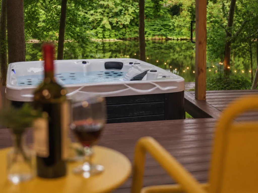 Potential HDB – Hot Tub – Two Images Edited together with AI